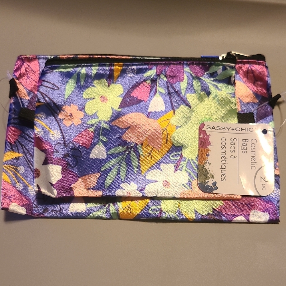 Floral Cosmetic Bag - Multicolor